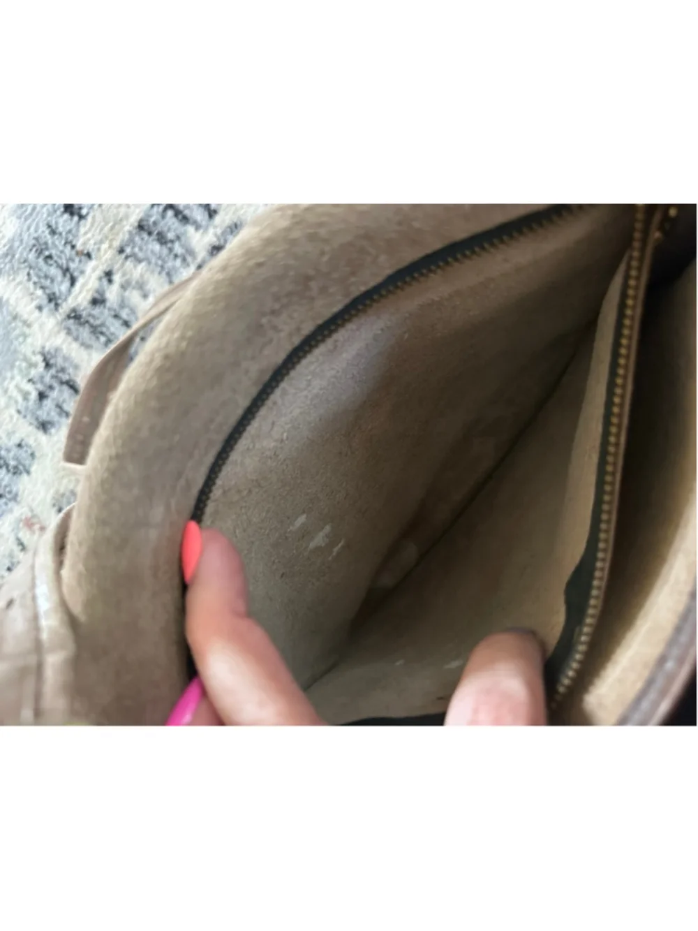 Women's Coach Taupe Leather Shoulder Bag One Size - Picture 5 of 6